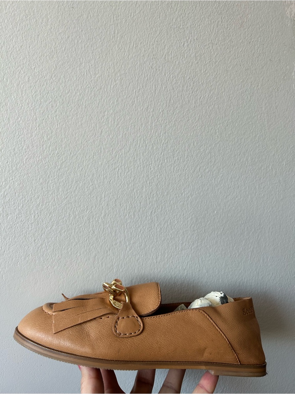 SEE BY CHLOÉ Fringe Flap Loafers in tan - Picture 14 of 15